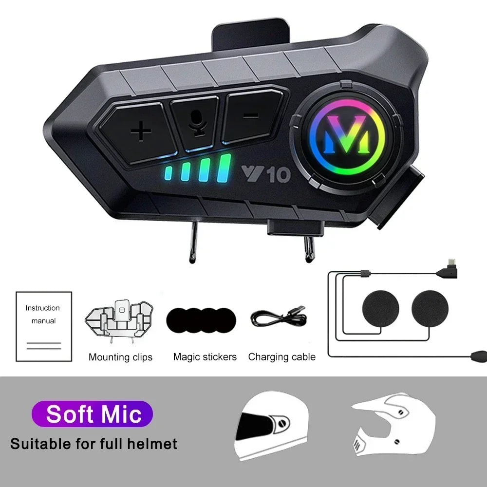 Y10 Motorcycle Helmet Bluetooth